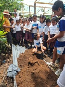 The girls are fully involved in the learning